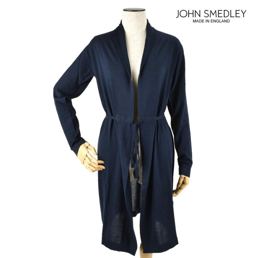ジョンスメドレー カーディガン トップス コットン シルク ネイビー レディース JOHN SMEDLEY 9143 NAVY