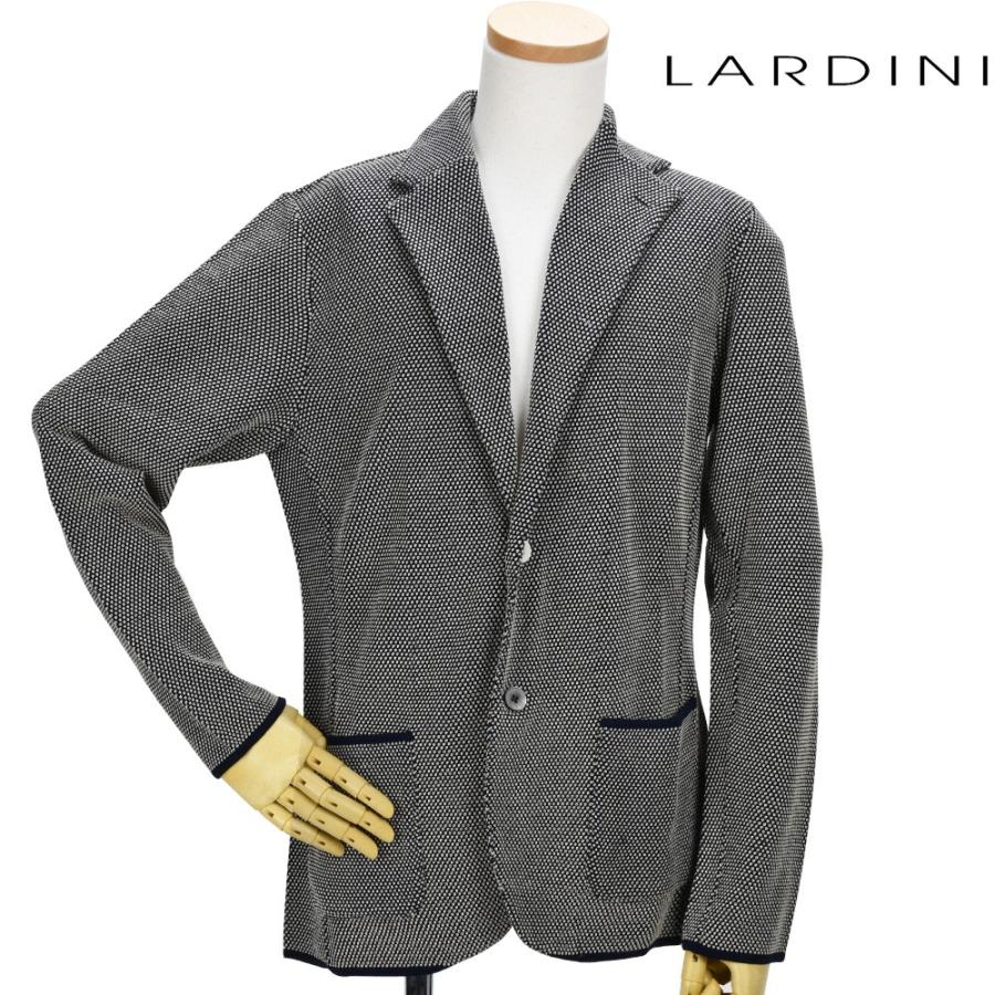 ラルディーニ テーラードジャケット 2つボタン ニット カジュアル ネイビーミックス メンズ LARDINI JACKET :lar