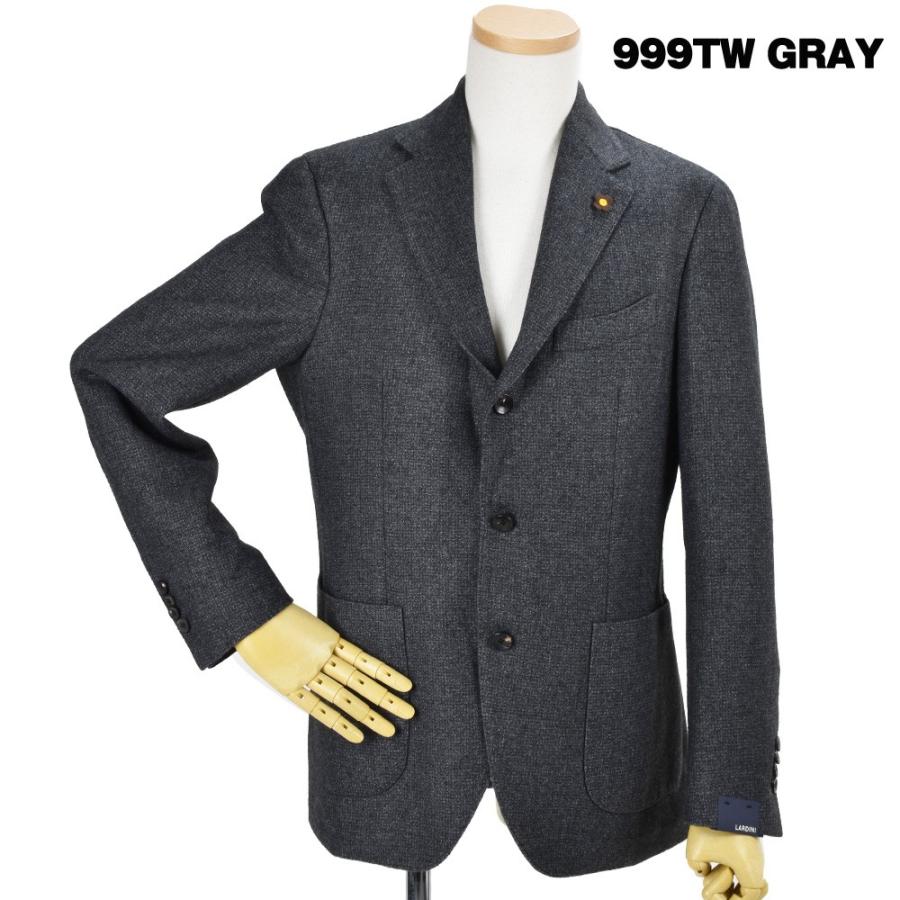 【並行輸入品】ラルディーニ テーラードジャケット 3つボタン ウール グレー ブルー メンズ LARDINI GRAY BLUEの画像