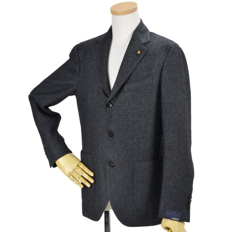 【並行輸入品】ラルディーニ テーラードジャケット 3つボタン ウール グレー ブルー メンズ LARDINI GRAY BLUEの画像