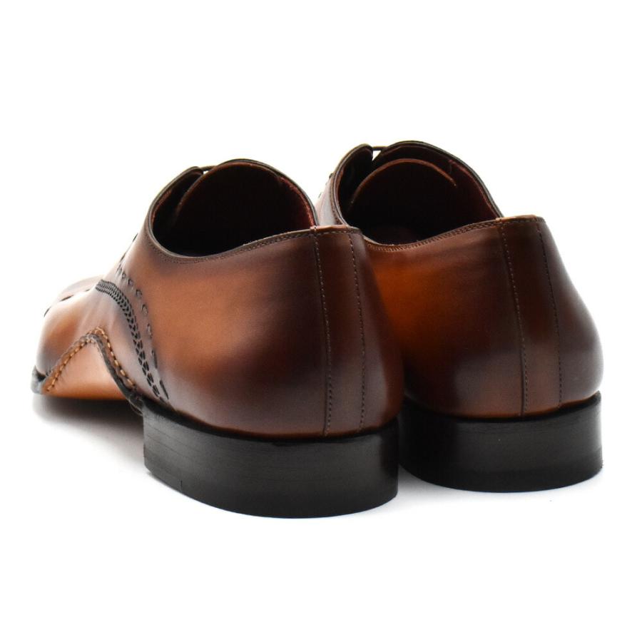【並行輸入品】マグナーニ MAGNANNI ドレスシューズ メンズ ビジネスシューズ ダブルオパンカ ステッチキャップトウ オックスフォード 革靴 ブラウン 23127の画像