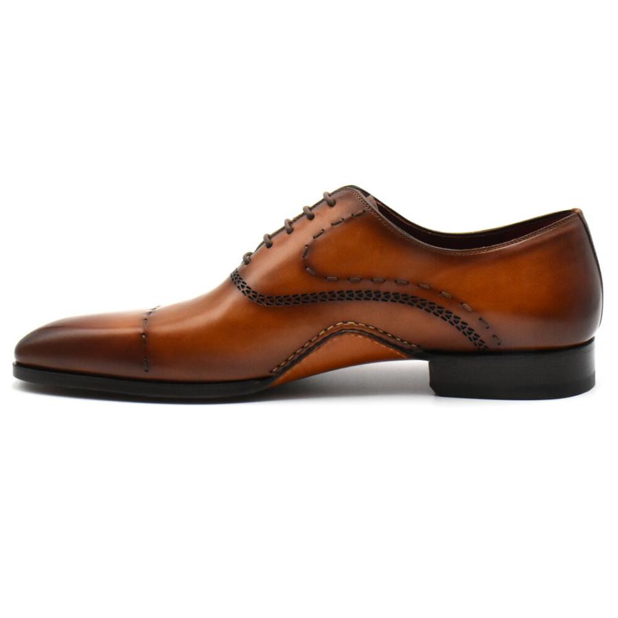 【並行輸入品】マグナーニ MAGNANNI ドレスシューズ メンズ ビジネスシューズ ダブルオパンカ ステッチキャップトウ オックスフォード 革靴 ブラウン 23127の画像