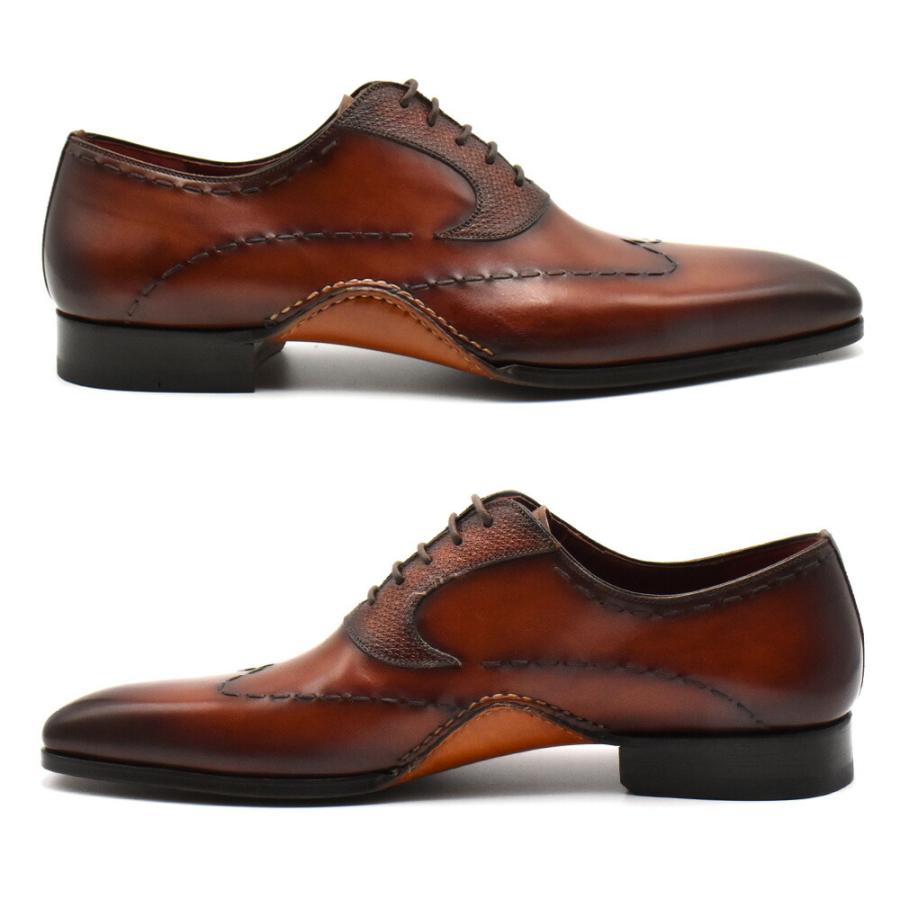【並行輸入品】マグナーニ MAGNANNI ドレスシューズ メンズ ビジネスシューズ ダブルオパンカ ステッチウイングチップ ブラック ブラウン 25470の画像