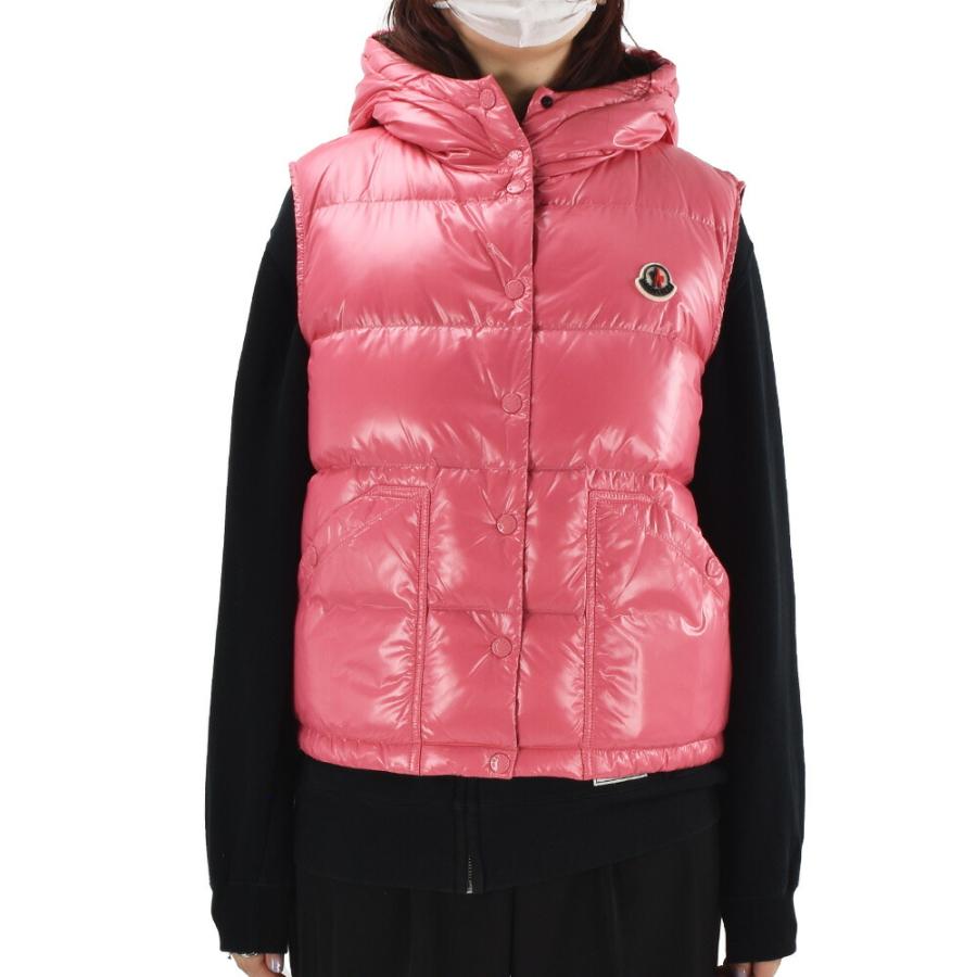 MONCLER フード付きダウンベスト ピンク
