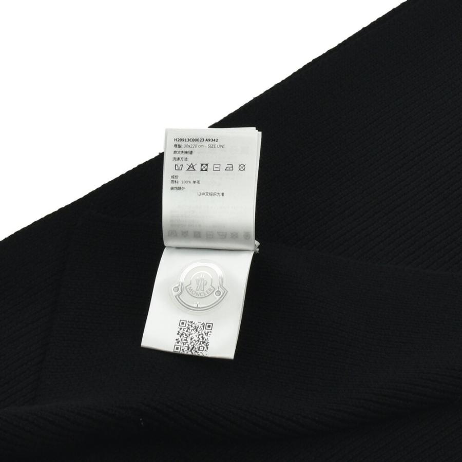 MONCLER モンクレール　マフラー　ダウンマフラー SCIARPA ブラック MONCLER モンクレール マフラー メンズ ストール ウール