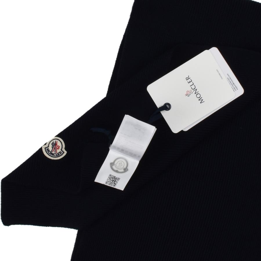 MONCLER モンクレール マフラー ストール ブラック 黒 ネイビー MONCLER モンクレール マフラー ストール ブラック 黒 ネイビー