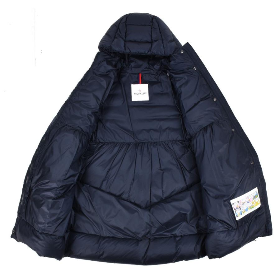 モンクレール ダウンコート ジャケット Aライン フード付き ネイビー キッズMONCLER サイズ8・10