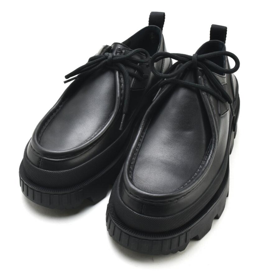 モンクレール ローファー メンズ ドレスシューズ レザー チャンキーソール 厚底 ブラック 黒 MONLOAFERS MONCLER 【送料無料】｜cloudshoe｜02