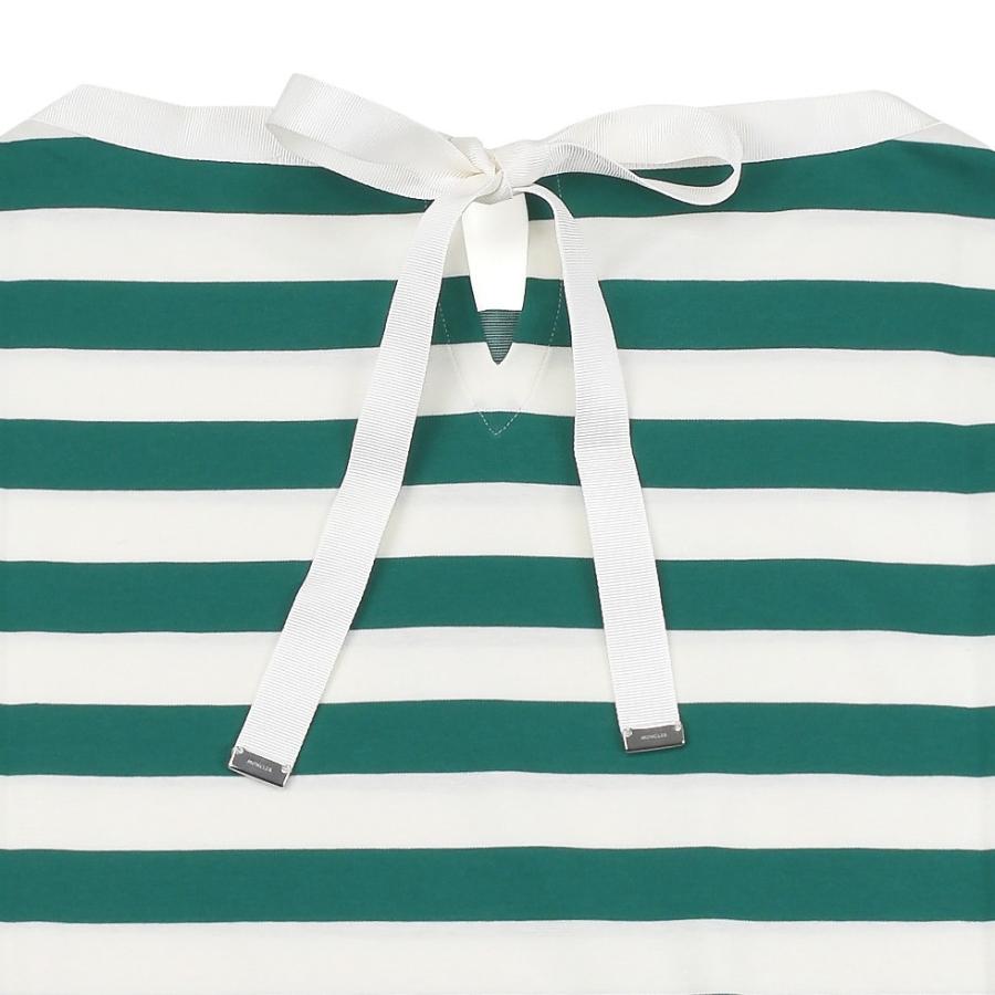 MONCLER モンクレール ボーダー Tシャツ ホワイト グリーン
