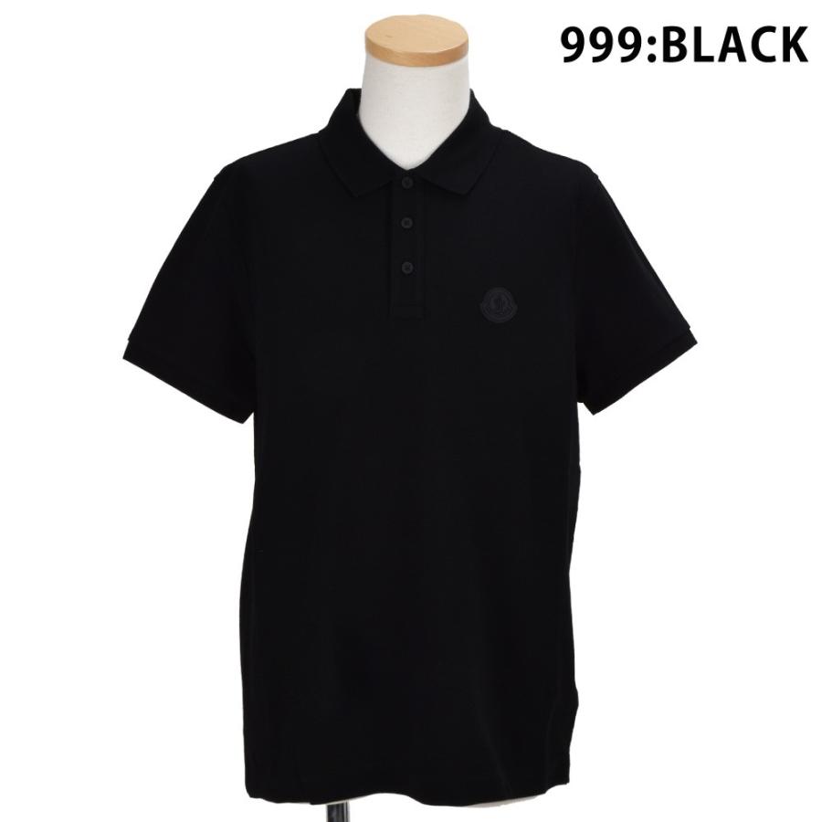 【並行輸入品】モンクレール ポロシャツ 半袖 ワンポイント ロゴ ブラック ホワイト メンズ | MONCLER | 02