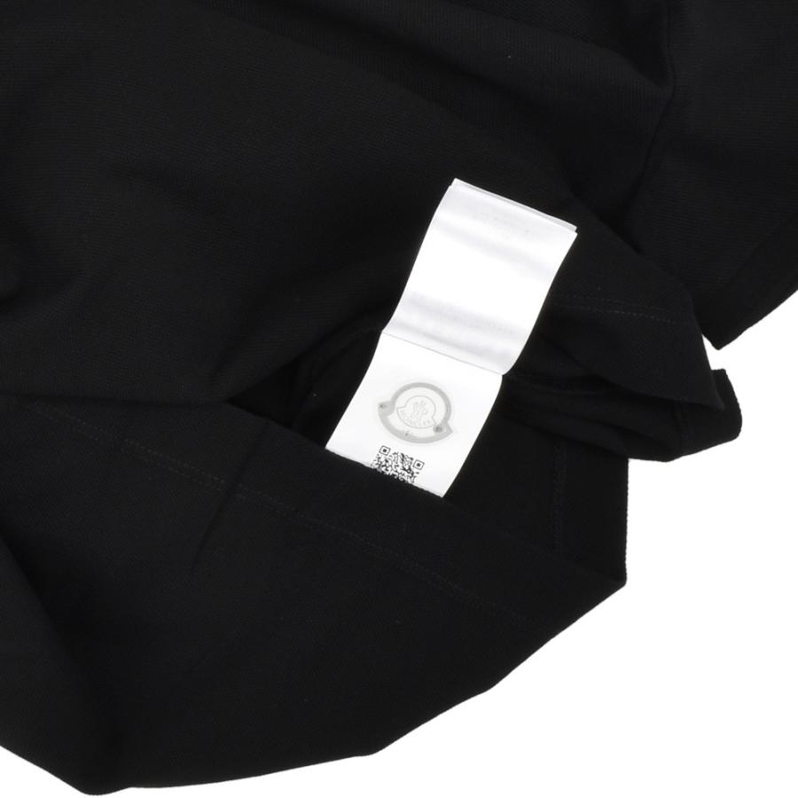 【並行輸入品】モンクレール ポロシャツ 半袖 ワンポイント ロゴ ブラック ホワイト メンズ | MONCLER | 07