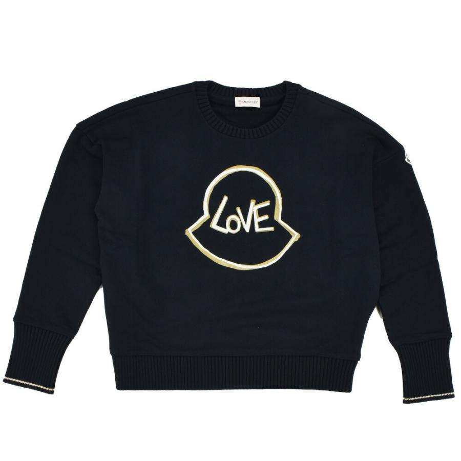 モンクレール ニット レディース キッズ セーター スウェットシャツ ネイビー MONCLER MAGLIA CON CAPPUCCIO