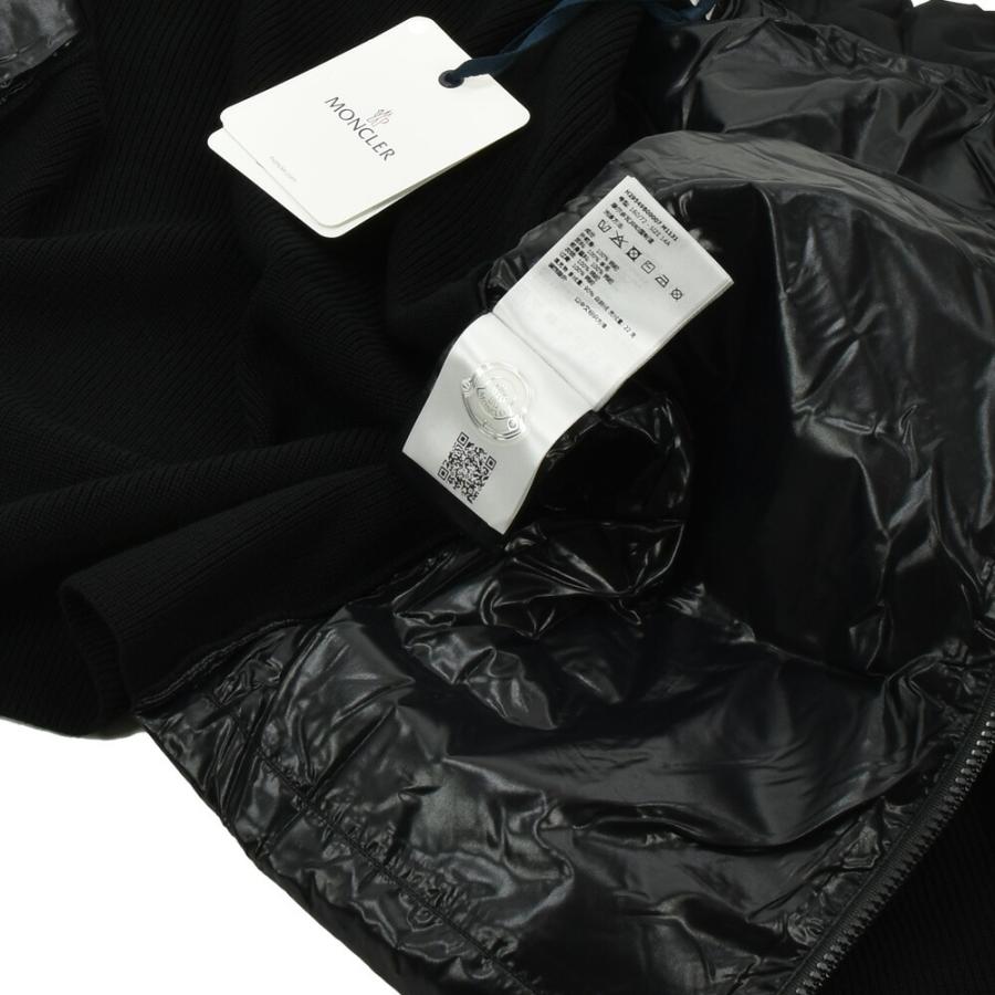 【並行輸入品】モンクレール ジップアップカーディガン レディース ボーイズ ガールズ ダウン切り替え カーディガン ニット ブラック グリーン MONCLER | MONCLER | 05