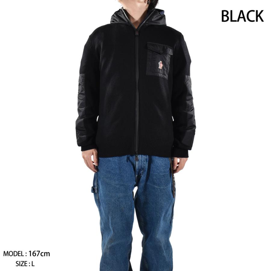 美品 モンクレール ジップジャケット M 黒 アウター カーディガン フード付き MONCLER（モンクレール） 【並行輸入品】モンクレール フード付き
