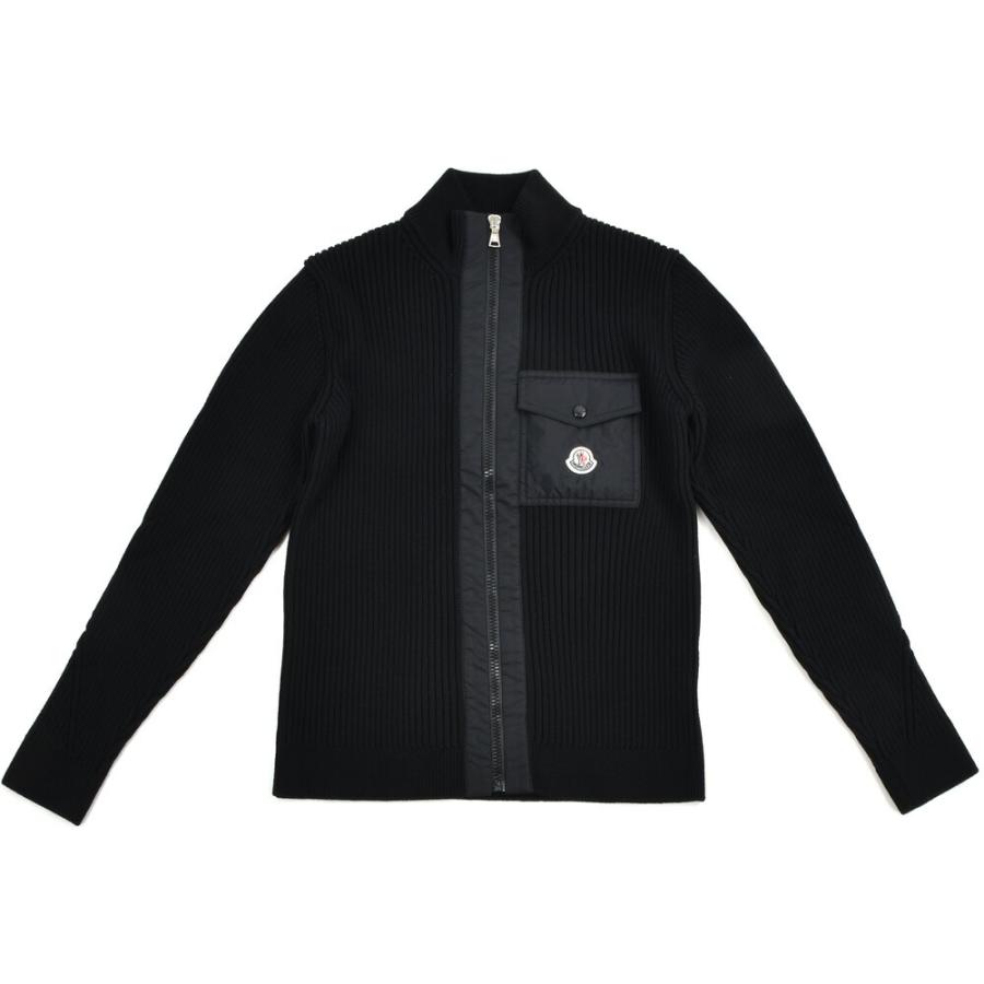 美品　MONCLER ブラック ジップアップカーディガン MONCLER 【並行輸入品】モンクレール ジップアップカーディガン