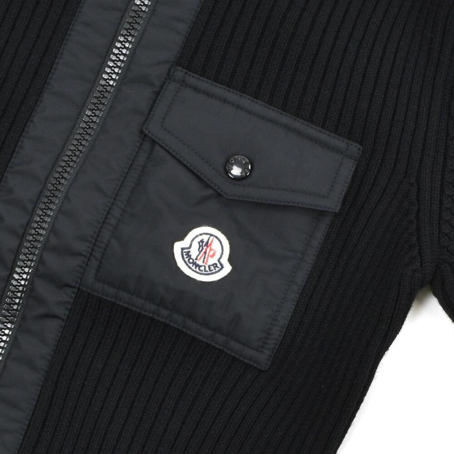 モンクレール ジップアップカーディガン キッズ ジュニア 子供用 ニット カーディガン ブラック 黒 MONCLER CARDIGAN TRICOT【送料無料】｜cloudshoe｜05