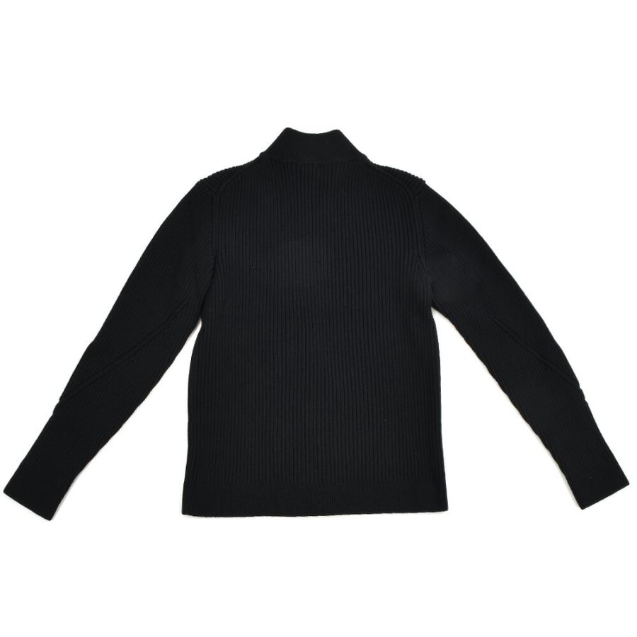 美品　MONCLER ブラック ジップアップカーディガン MONCLER ダウンパディング入り ジップアップカーディガン