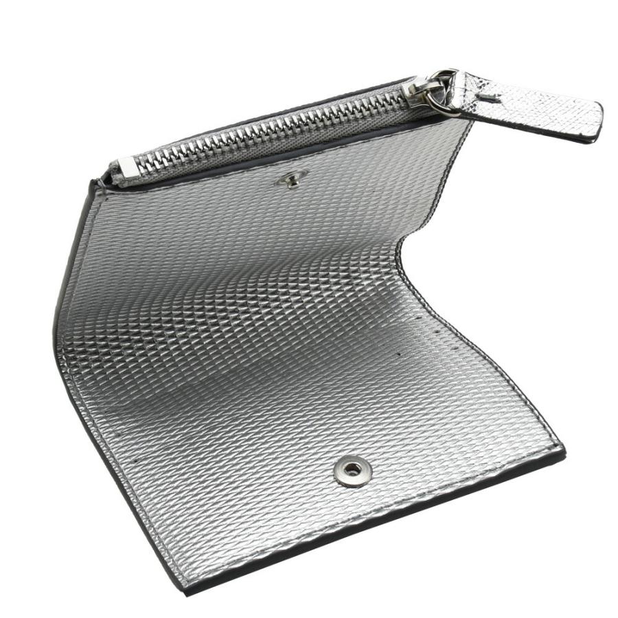 MM6 シルバー 三つ折財布 ウォレット ミニウォレット MM6 Maison Margiela（エムエム6 メゾン マルジェラ）】 二ツ折