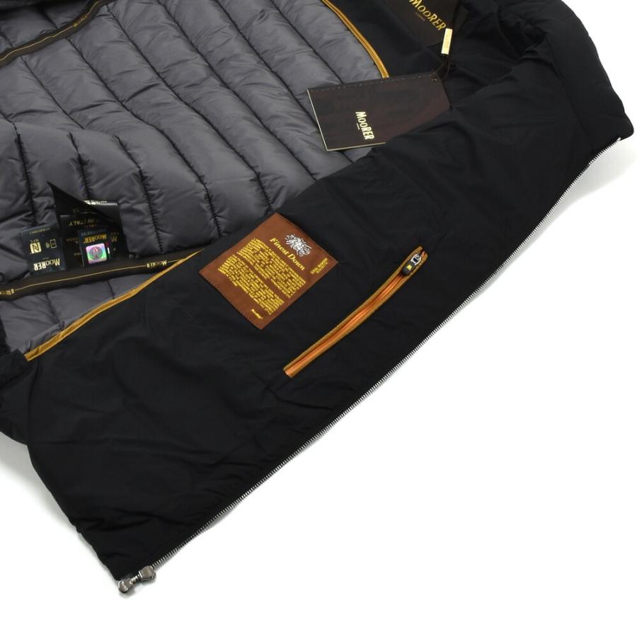 【並行輸入品】ムーレー ダウンベスト メンズ カラフ グースダウン ジレ ナイロン ストレッチ ブラック 黒 MooRER CALAF-S3の画像