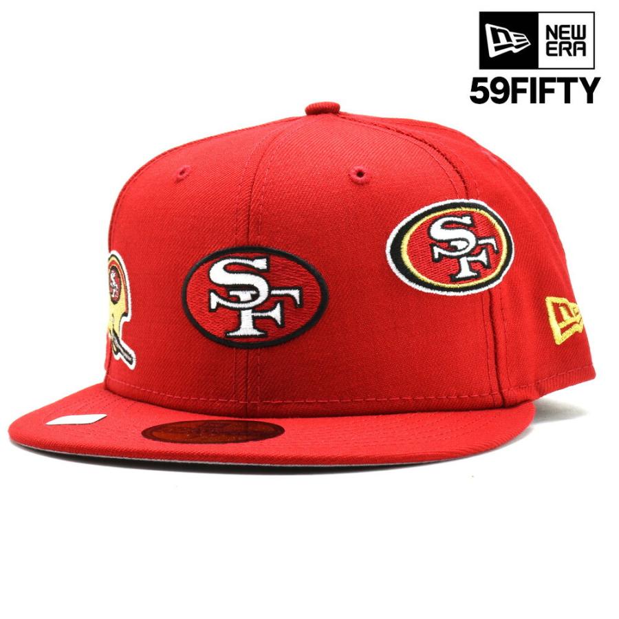 ニューエラ ジャスト ドン キャップ 59FIFTY NFL サンフランシスコ フォーティナイナーズ メンズ  帽子 ブラック 黒 NEW ERA JUST DON NFL 49ers｜cloudshoe