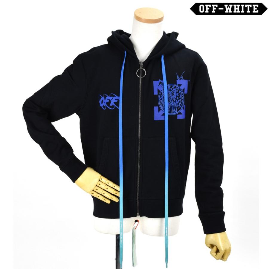OFF-WHITE ジップアップパーカー 黒