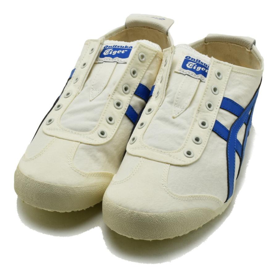 オニツカタイガー スニーカー スリッポン メキシコ66 クリーム クラシック ブルー メンズ レディース Onitsuka Tiger  白｜cloudshoe｜02