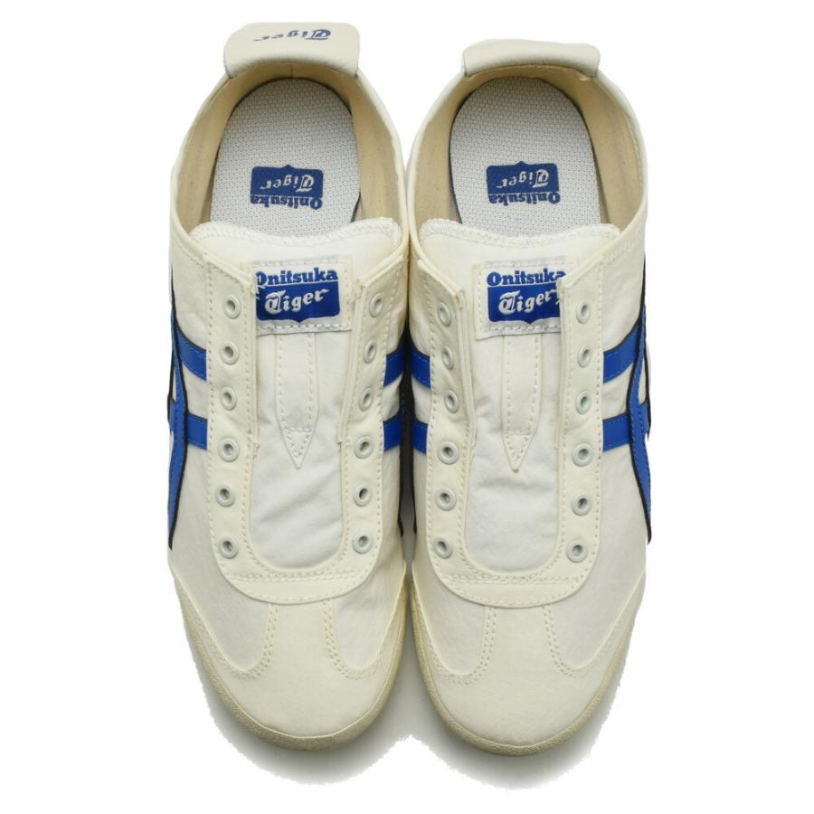 オニツカタイガー スニーカー スリッポン メキシコ66 クリーム クラシック ブルー メンズ レディース Onitsuka Tiger  白｜cloudshoe｜05