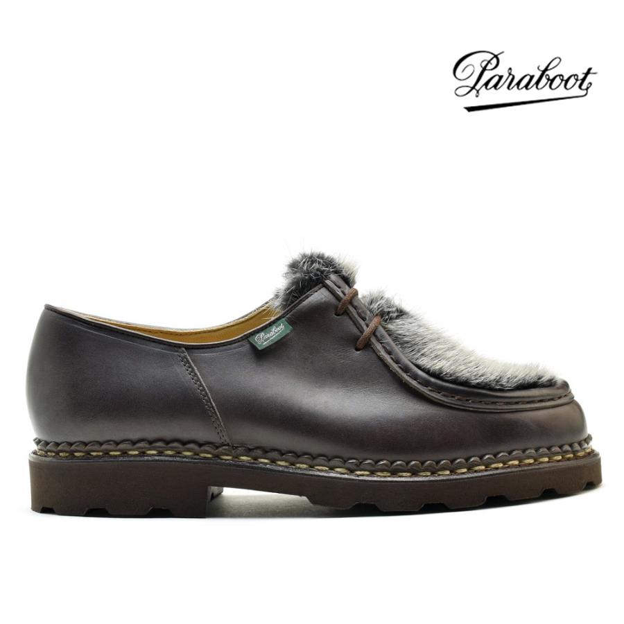 【並行輸入品】パラブーツ MICHAEL CAFE MINK 150216 ミカエル カフェ ミンクファー 革靴 メンズ ブラウン BROWN ローファー ドレスシューズ | Paraboot