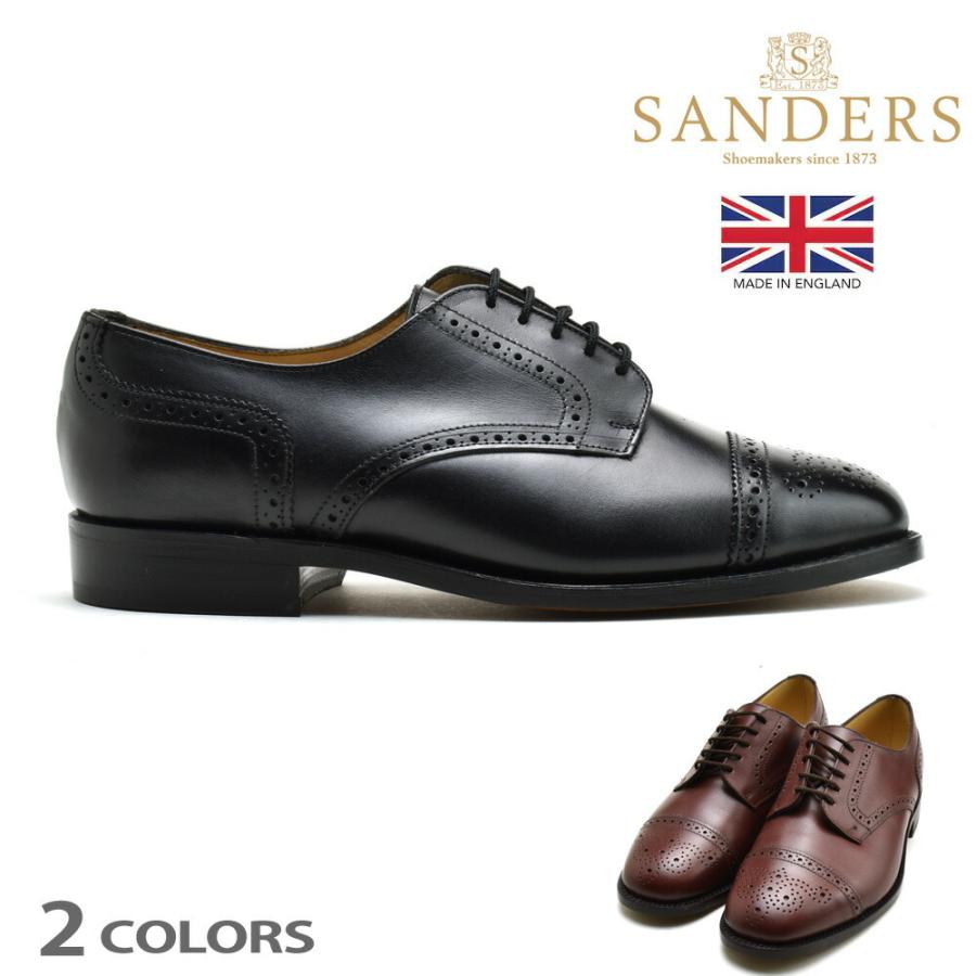 サンダース ドレスシューズ 革靴 ビジネスシューズ セミブローグ ブラック ブラウン GUILD FORD メンズ SANDERS