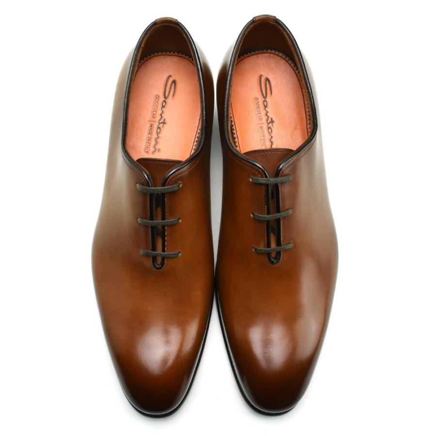 サントーニ 革靴 ビジネスシューズ メンズ ドレス プレーントゥ 紳士靴 ブラウン 茶 16229 メンズ Santoni
