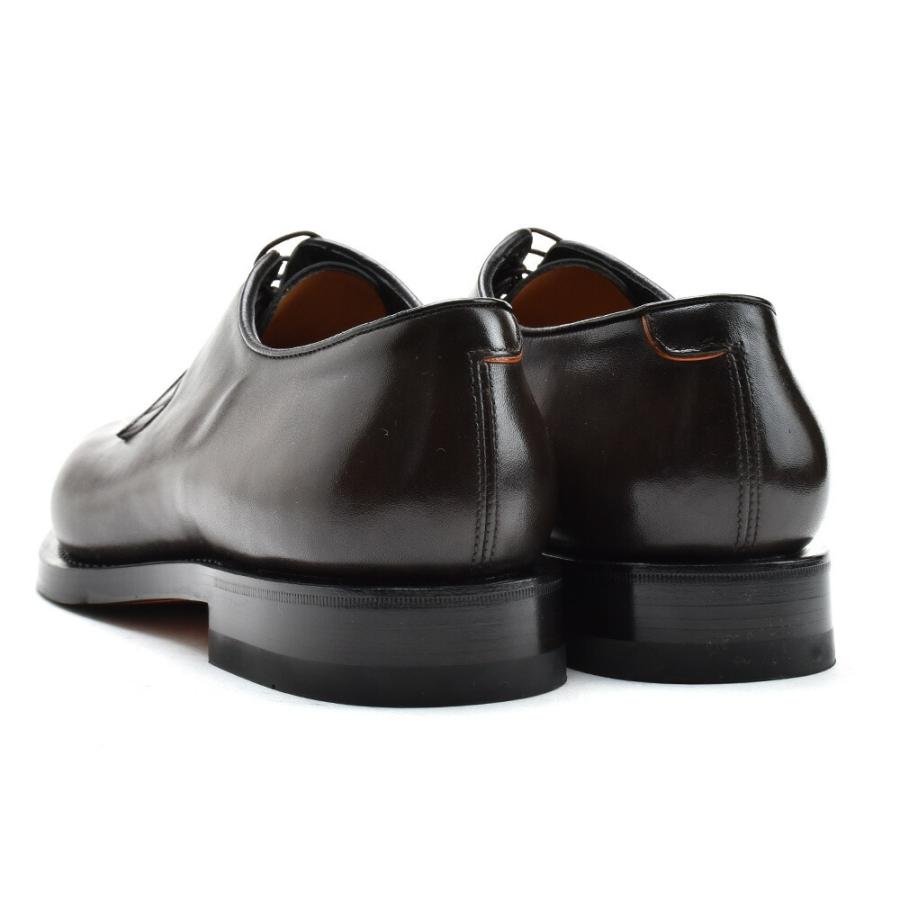 【SALE】【並行輸入品】サントーニ ビジネス ドレス シューズ プレーントゥ 革靴 ダークブラウン 茶 メンズ Santoniの画像