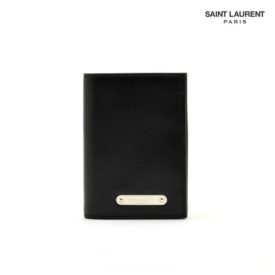 サンローラン パリ 三つ折り財布 コンパクトウォレット ブラック 黒 メンズ YSL Saint Laurent 505938 DV70E/1000 WALLET BLACK｜cloudshoe