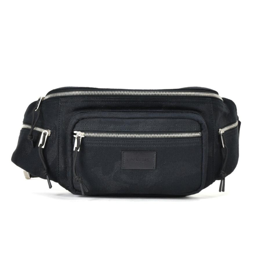 サンローラン パリ ウエストバッグ ボディバッグ ブラック 黒 YSL メンズ Saint Laurent イヴサンローラン