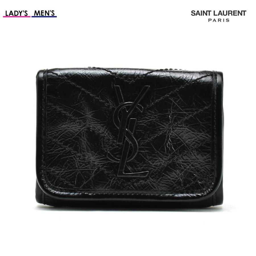 新色追加 サンローラン パリ ニキ 三つ折り財布 メンズ レディース 財布 ウォレット ブラック 黒 Ysl Saint Laurent Niki 送料無料 日本製 Skylanceronline Com