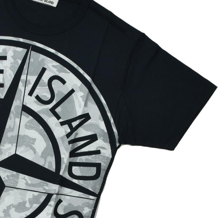 ストーンアイランド Tシャツ カットソー クルーネック 半袖 ロゴT ブラック 黒 23391/V0020 メンズ STONE ISLAND T-SHIRT｜cloudshoe｜04