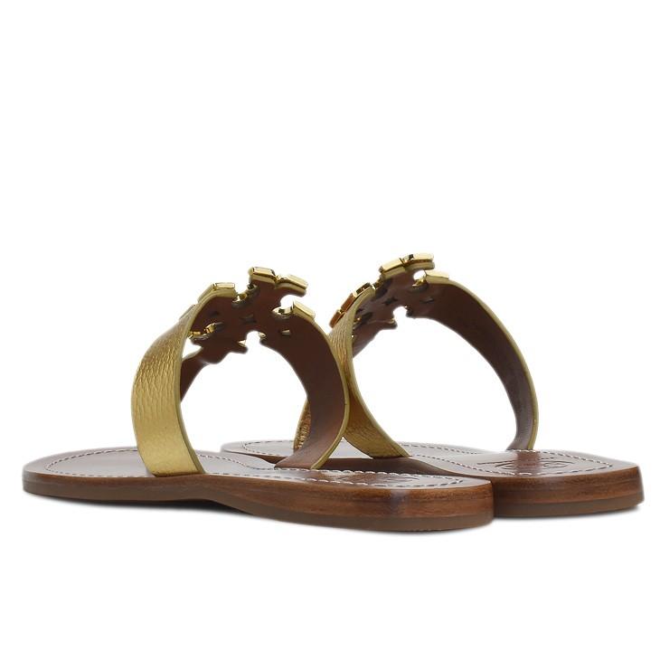 TORYBURCH トリーバーチ　ゴールド金具　ヒール　レディース　ブラウン 美品】TORY BURCH トリーバーチ 11148418 サンダル レザー