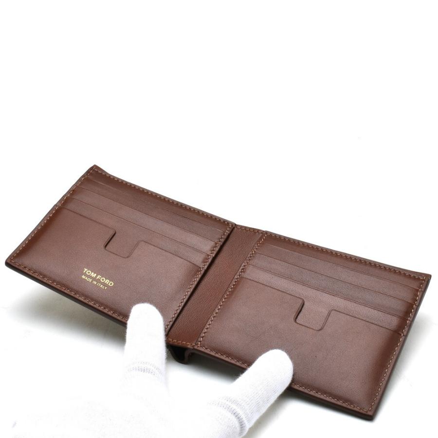 トムフォード 二つ折り財布 ブラウン ブラック 茶 黒 メンズ TOM FORD WALLET｜cloudshoe｜06