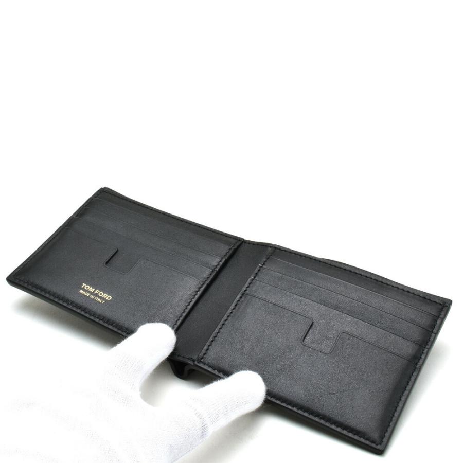 トムフォード 二つ折り財布 ブラウン ブラック 茶 黒 メンズ TOM FORD 