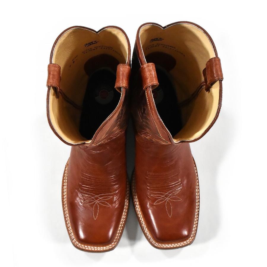 【SALE】【並行輸入品】トニーラマ TONY LAMA ウエスタンブーツ メンズ ロングブーツ 13 インチ Dワイズ ブラウン スクエアトゥ CAMARILLO COGNAC GOATの画像