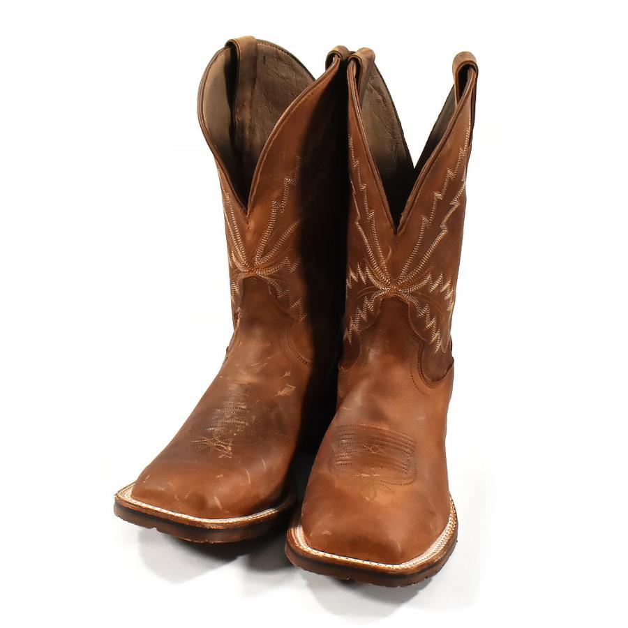 【SALE】【並行輸入品】トニーラマ TONY LAMA ウエスタンブーツ メンズ ロングブーツ 11 インチ Dワイズ ブラウン スクエアトゥ BOWIE TAUPE PRINTの画像