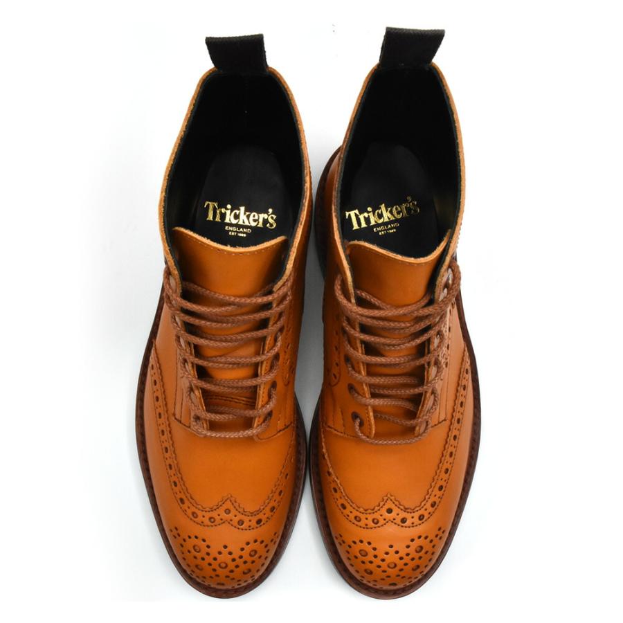 【並行輸入品】トリッカーズ TRICKER'S カントリーブーツ M2508 モールトン メンズ コマンドソール ウィングチップ Acorn Olivvia Classic Brogue Bootsの画像