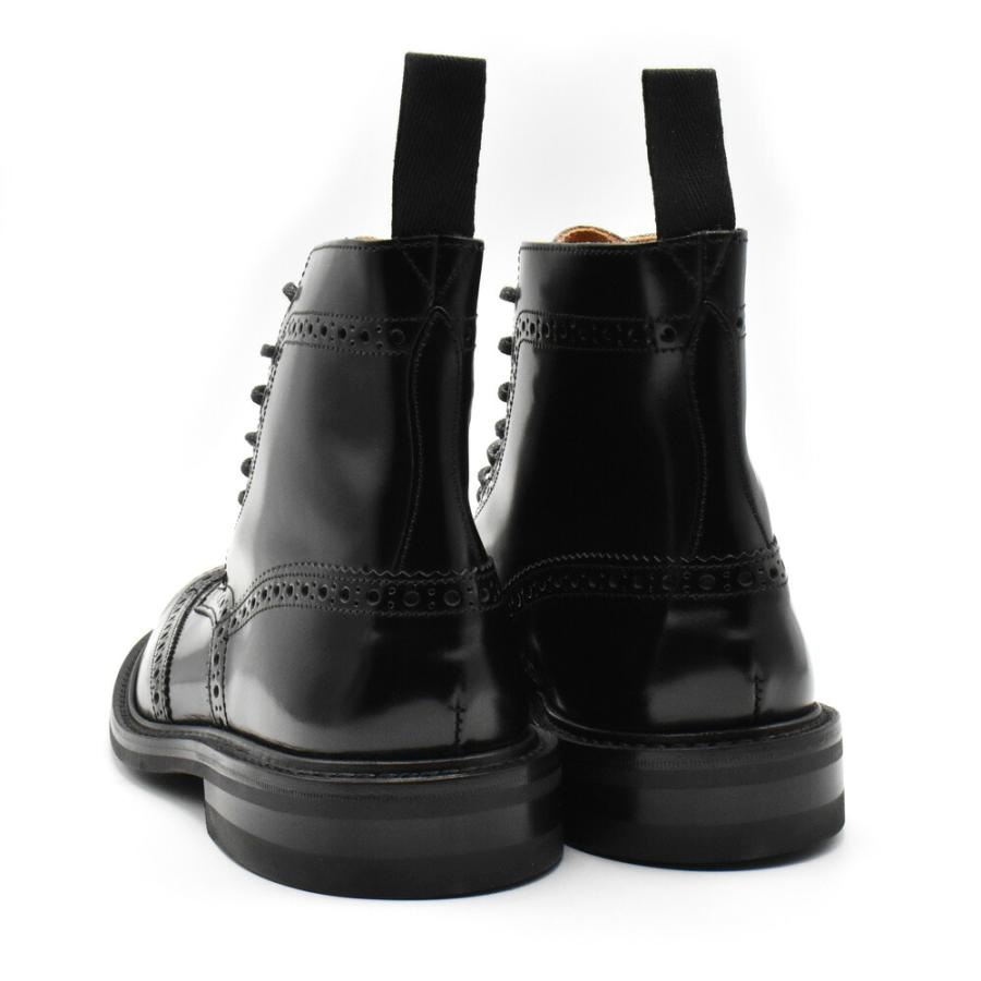 【並行輸入品】トリッカーズ TRICKER'S カントリーブーツ M2508 モールトン メンズ ダイナイトソール ウィングチップ ブラック Black Book binder Brogue Bootsの画像