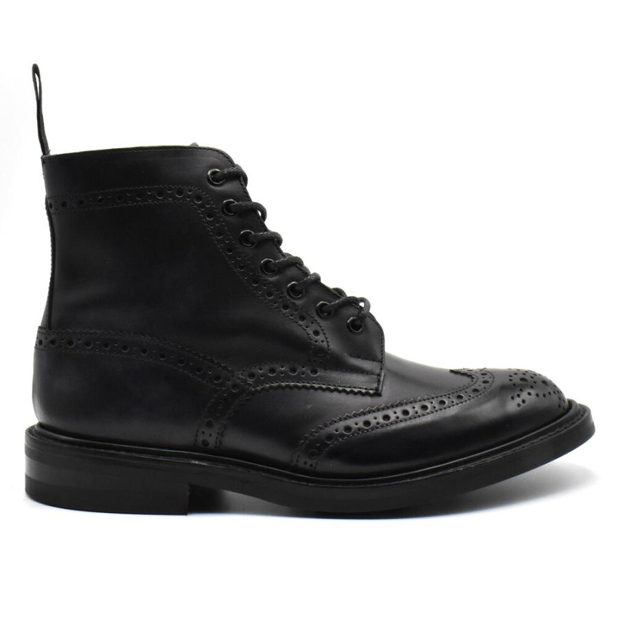 【並行輸入品】トリッカーズ TRICKER'S カントリーブーツ M2508 モールトン メンズ ダイナイトソール ウィングチップ ブラックBLACK MUSEUM BROGUE BOOTSの画像