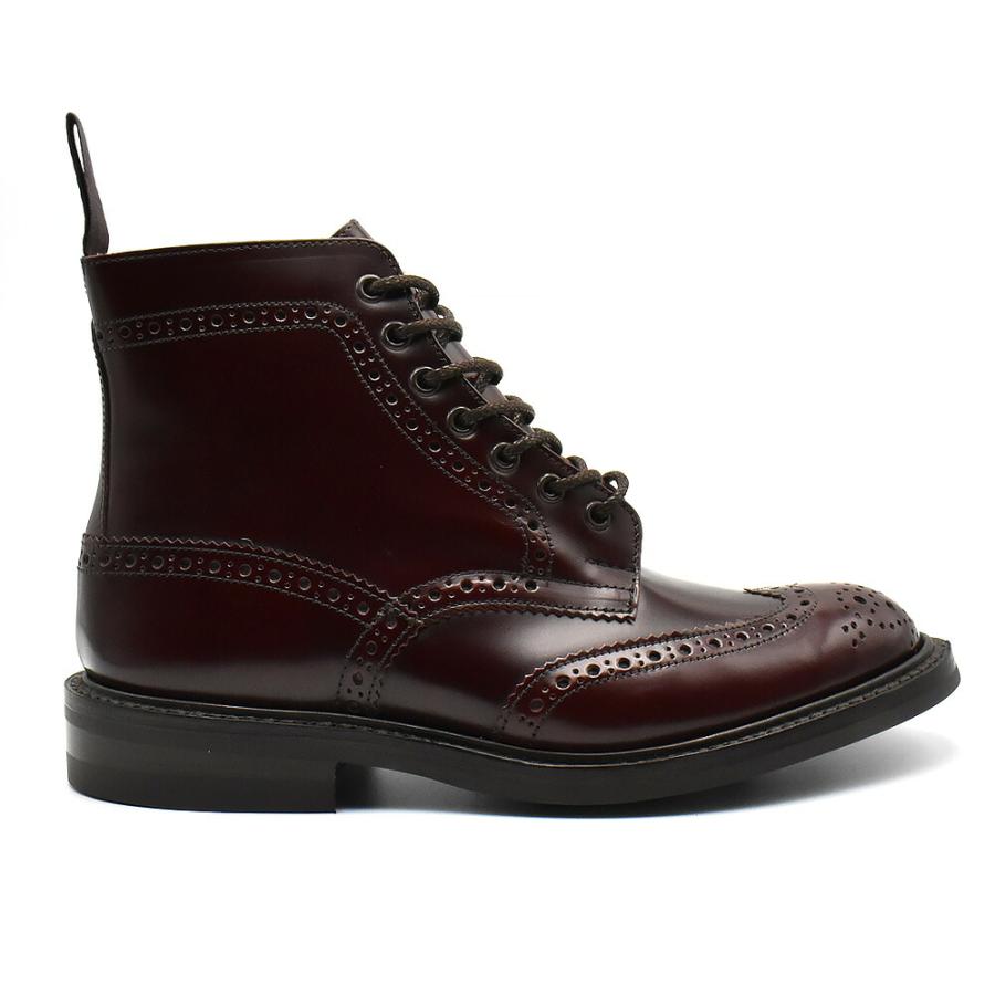 【並行輸入品】トリッカーズ TRICKER'S カントリーブーツ M2508 モールトン メンズ ダイナイトソール ウィングチップ Burgundy Book binder Brogue Bootsの画像