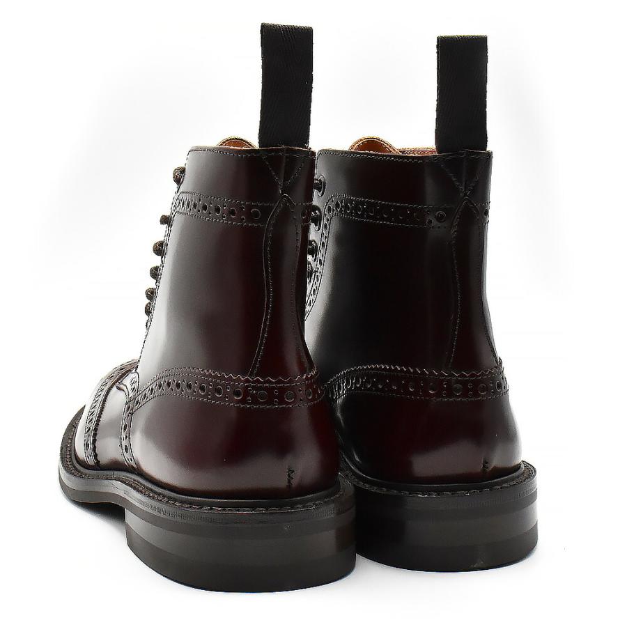 【並行輸入品】トリッカーズ TRICKER'S カントリーブーツ M2508 モールトン メンズ ダイナイトソール ウィングチップ Burgundy Book binder Brogue Bootsの画像