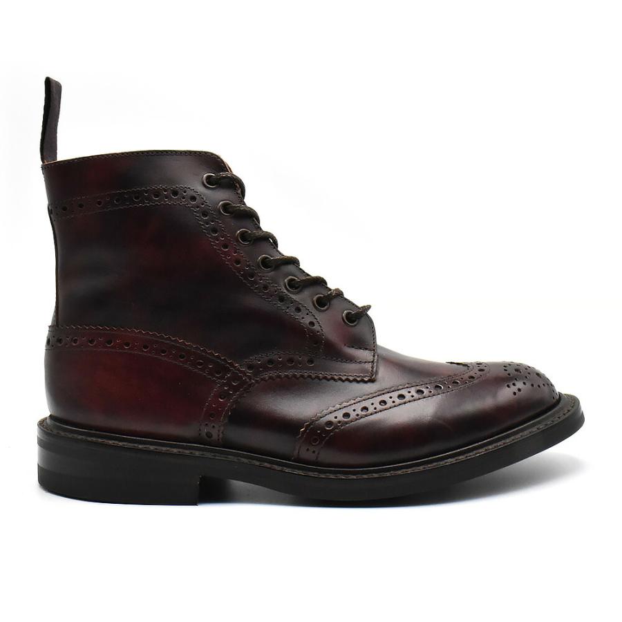 【並行輸入品】トリッカーズ TRICKER'S カントリーブーツ M2508 モールトン メンズ ダイナイトソール ウィングチップ Burgundy Museum Brogue Bootsの画像
