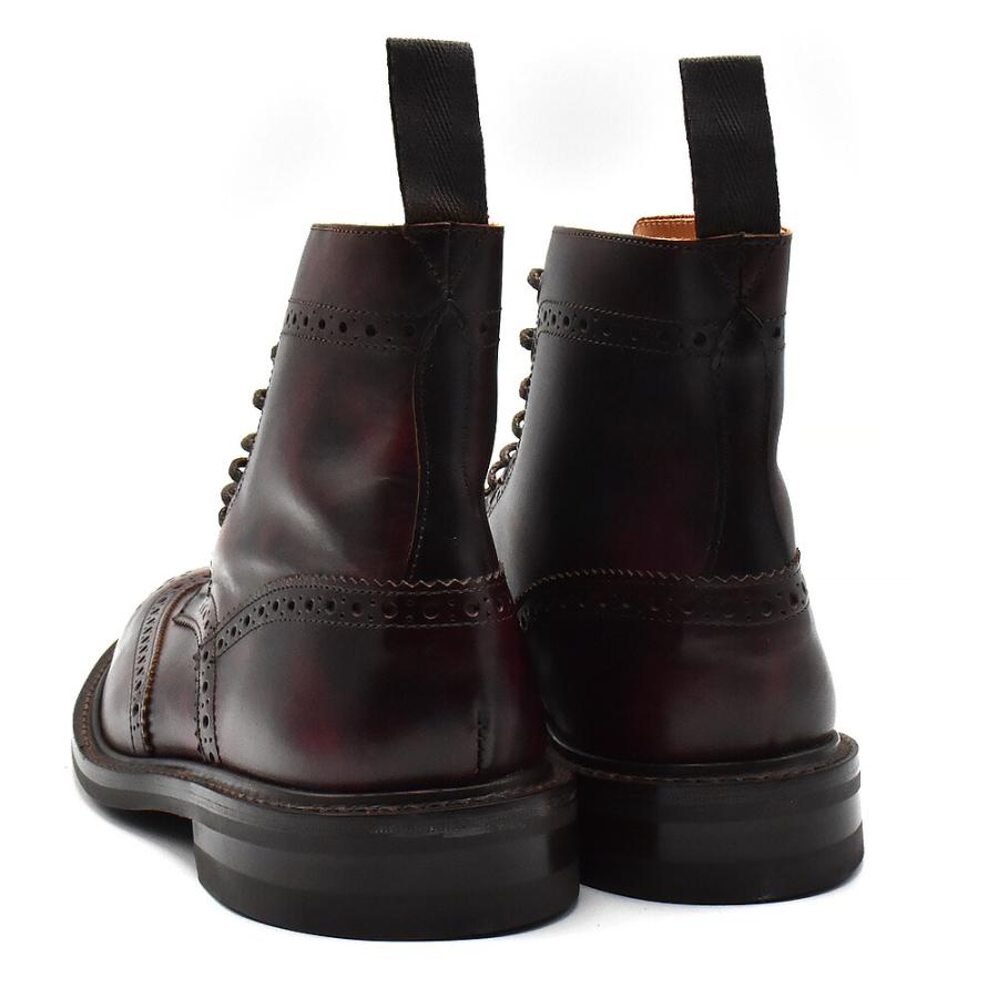 【並行輸入品】トリッカーズ TRICKER'S カントリーブーツ M2508 モールトン メンズ ダイナイトソール ウィングチップ Burgundy Museum Brogue Bootsの画像