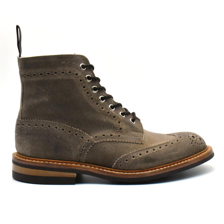 【並行輸入品】トリッカーズ TRICKER'S カントリーブーツ M2508 モールトン メンズ ダイナイトソール ウィングチップ Champagne Waxy Commander Brogue Bootsの画像
