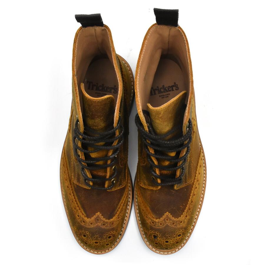 【並行輸入品】トリッカーズ TRICKER'S カントリーブーツ M2508 モールトン メンズ ダイナイトソール ウィングチップ Cuba Waxy Commander Brogue Bootsの画像