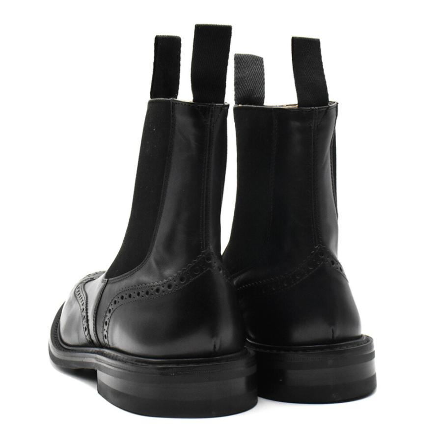 【並行輸入品】トリッカーズ TRICKER'S サイドゴアブーツ M2754 ヘンリー メンズ ダイナイトソール チェルシーブーツ BLACK MUSEUM ELASTIC SIDED BROUGUE BOOTSの画像